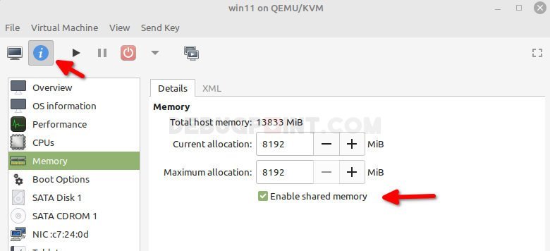 (Enable shared memory)